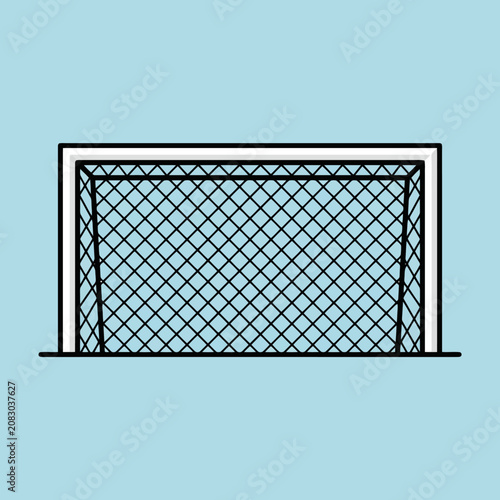 A simple vector illustration of a professional soccer goal net