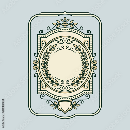 An elegant vintage frame with intricate floral and leaf patterns
