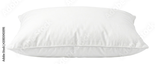 Photography White Pillow with Piping. Soft Bedding for Comfort and Sleep.