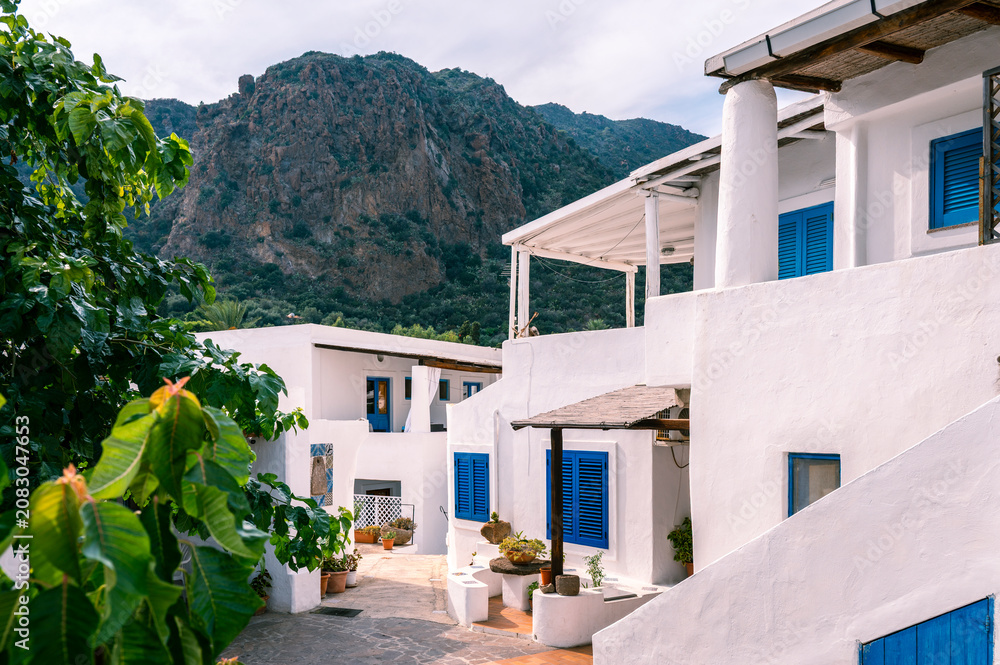 Fototapeta premium Vacation in the Aeolian Islands. The island of Panarea in all its beauty.