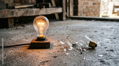 Light Bulb on Dirty Floor Workshop.