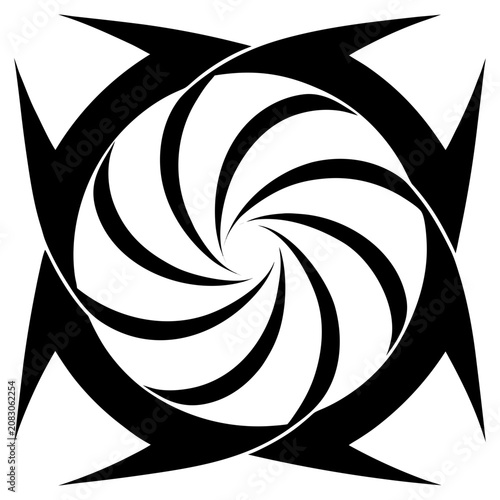 Black and White Geometric Design