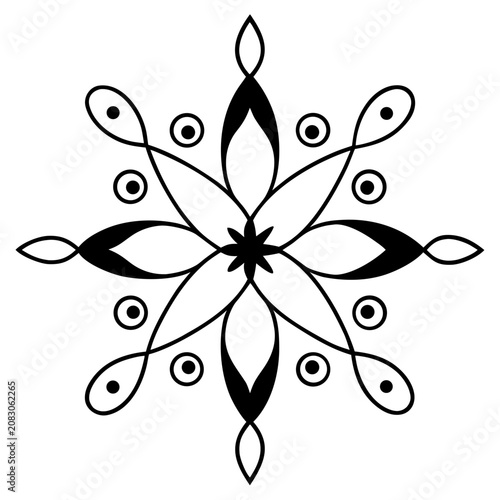 Black and White Ornamental Design