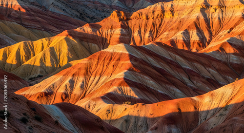 Stunning canyon landscape at golden hour with dramatic cliffs