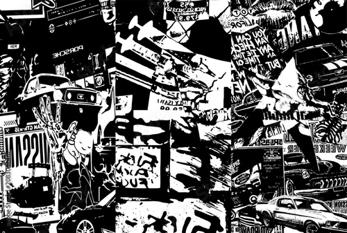 Background Vector Graffiti wall art.