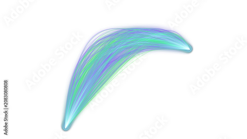PNG image of Abstract glowing light trails in blue and purple, dynamic motion blur wave, futuristic energy fiber optic lines for technology design isolated on Transparent Background
