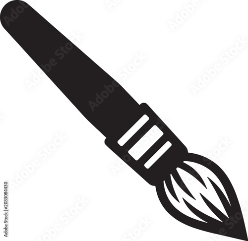 Paintbrush icon vector illustration representing art and creativity