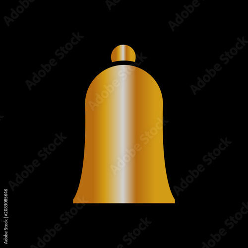 golden christmas bell