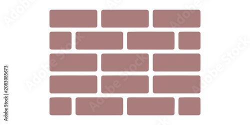 Brick wall pattern background for masonry construction and architectural texture isolated on transparent background