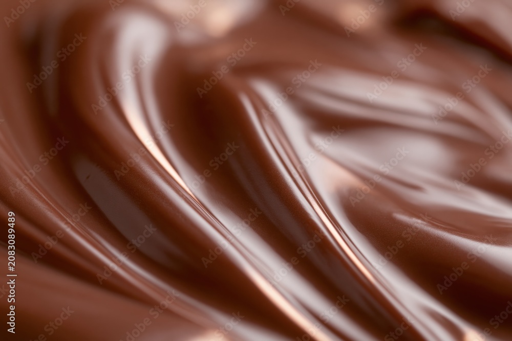 Naklejka premium The Silky Chocolate Flow: Velvet Cocoa Swirl in Glossy Melt