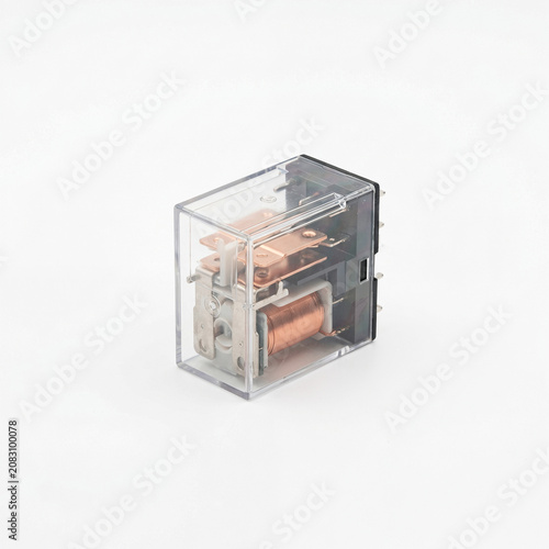 Generic electronic active buzzer module isolated on white.
