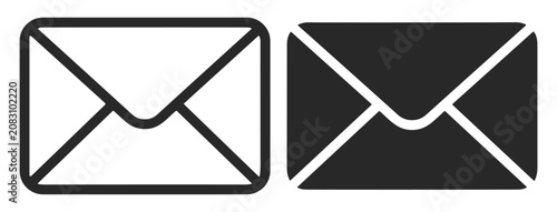 Canvas-taulu Black and white clown faces with party hats in outline and solid styles on trans