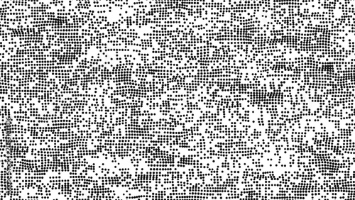 Black radial halftone dots ...