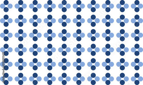 Foto abstract background with blue tone dot flower pattern background