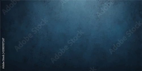 Dark Blue Grunge Textured Background with Vintage Concrete Wall and Dirty Paper Surface, Abstract Empty Chalkboard Style Backdrop for Design and Wallpaper