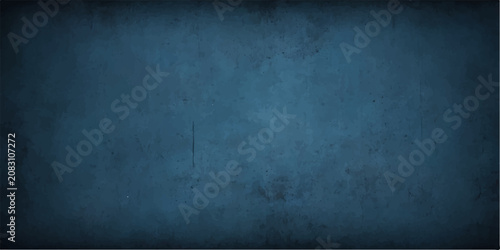 Dark Blue Grunge Concrete Wall Texture Background with Vintage Dirty Surface, Black and Gray Distressed Stone and Metal Pattern, Empty Blank Space for Design