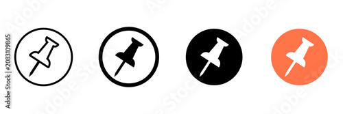 Foto Simple pin icons in circular frames