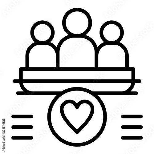 Billede på lærred Family Icon