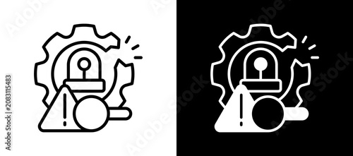 Fotografie Incident Management whiteblack icon