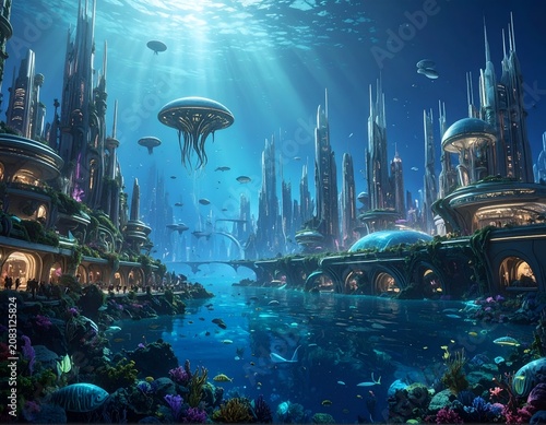 Underwater Metropolis - A Vision of Atlantis in the Deep Blue Sea.