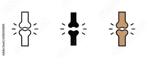 Foto Joint pain icon set
