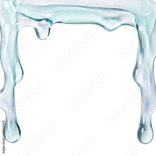 Sanitizer Gel Drip Frame on Black Background