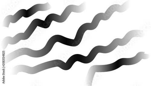 Gradient wavy lines, abstract motion background