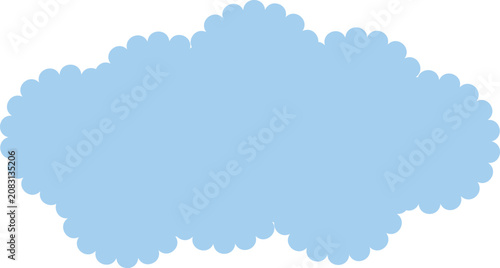 Blue fluffy cloud icon