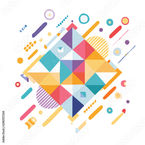 Abstract Geometric Shapes and Lines