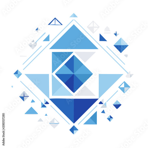 Abstract Geometric Shapes Vector Pattern