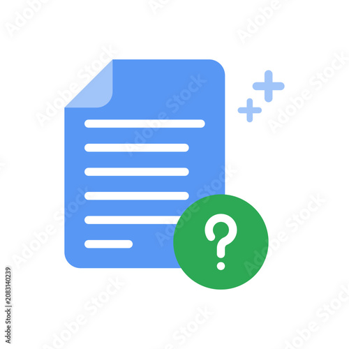 document with question mark help
