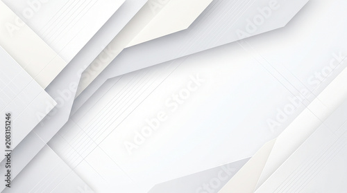 Minimalist white abstract background with geometric shapes and subtle lines for modern design