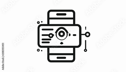 Smartphone with camera and gadgets.