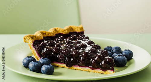 Gourmet Berry Tart Dessert Close-Up