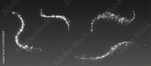 Photos Transparent png white sparkling wave lines overlay with glowing elegant light tr