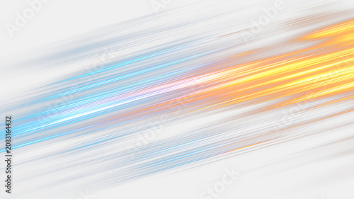 Tableau sur toile Abstract Motion Lines with Blue and Gold Glow PNG