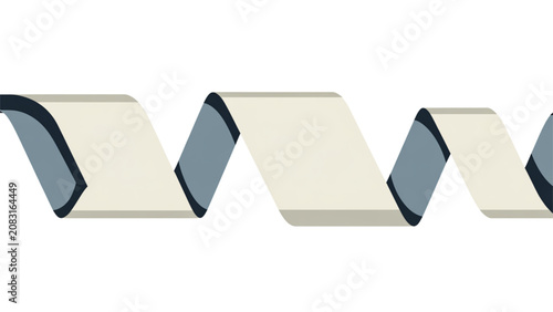 Obraz na płótnie Modern abstract wavy zigzag line pattern in gradient blue and white color scheme