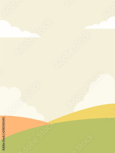 Minimal Rolling Hills Landscape Background 