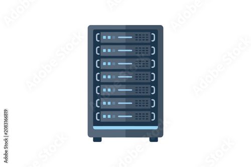 Server Rack Vector Illustration