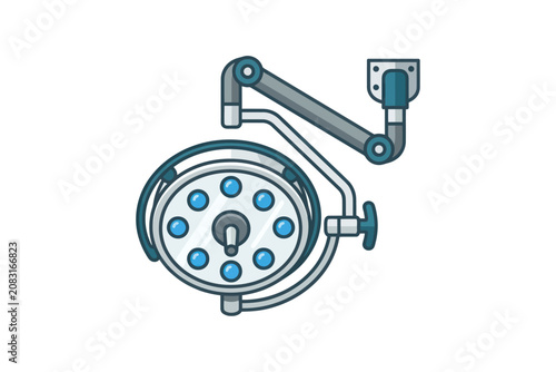 Surgical Operating Light Vector Illustration