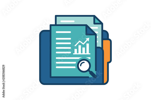 Financial Data Analysis Folder Icon