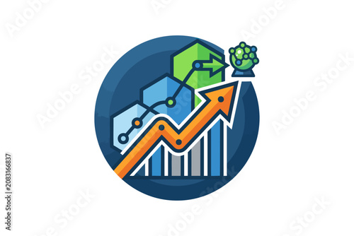 Business Growth Data Analysis Icon