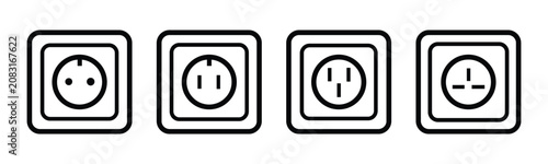 Tableau sur toile electricity outlet symbol
