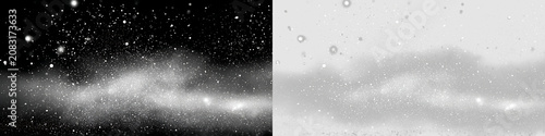Foto Fine Winter Snow Texture with Transparent Overlay PNG