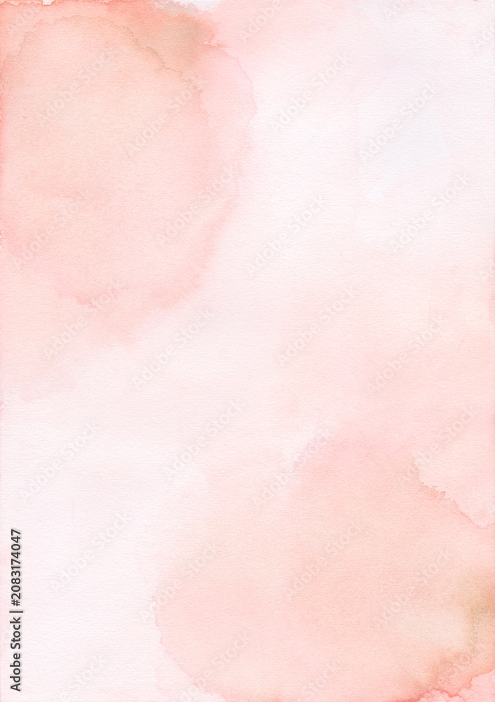 Obraz premium Rotated Peach Watercolor Spot with Textured Paper Grain for Creative Layouts