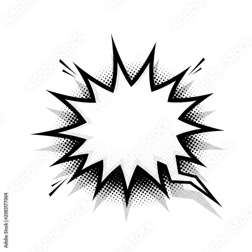 Comic Starburst Speech Bubble Blast Isolated On Transparent Background