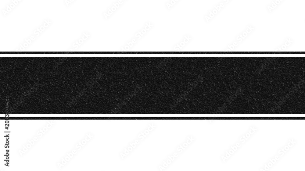 Fototapeta premium Black textured horizontal stripe overlay with elegant borders isolated on transparent background 8K