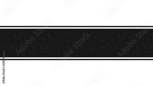 Black textured horizontal stripe overlay with elegant borders isolated on transparent background 8K