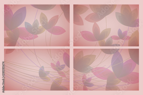 Romantic Flower Petal Texture Template for Greeting Card and Banner Design