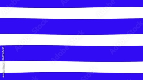 Abstract hand drawn blue and white horizontal stripes pattern texture background design 4K Motion video